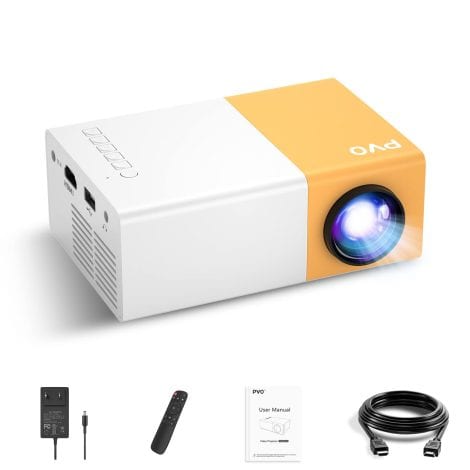 PVO Portable Mini Projector – Perfect for cartoons, kids, outdoor movies, and home theater. Includes HDMI, USB, and remote.