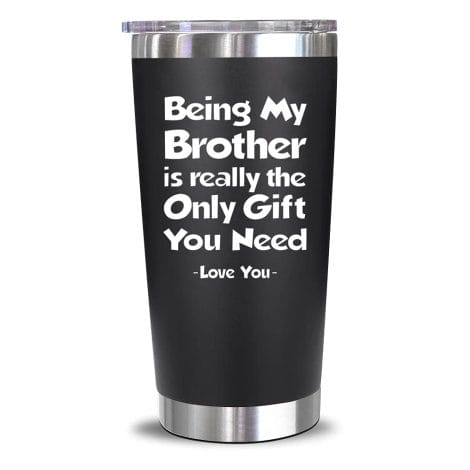 Funny sibling-themed gifts for men – 20 oz Tumbler from NewEleven for Christmas or birthdays!