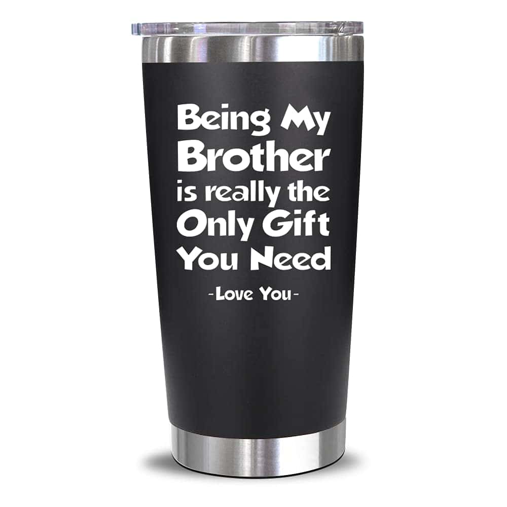 NewEleven Christmas Gifts For Brother From Sister, Brother - Gifts For Brother - Best Birthday Gifts For Brother, Big Brother, Little Brother, Siblings, Brother In Law - Funny Gag Gifts For Men - 20 Oz Tumbler