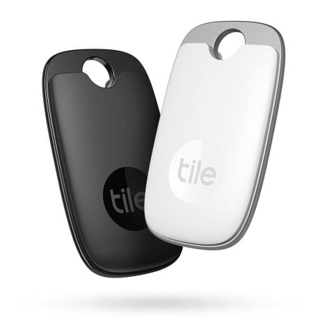 Tile Pro 2-Pack (Black/White): High-tech Bluetooth Tracker. Find Keys, Bags, and More up to 400 ft away. Water-resistant. Works with iOS and Android.