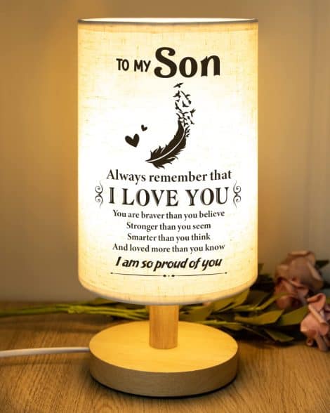 SOUHONEY Son’s Gift – Stylish Desk Lamp, Perfect for Reading, Bedroom, Living Room. Ideal for Graduates, Birthdays, Back to School.