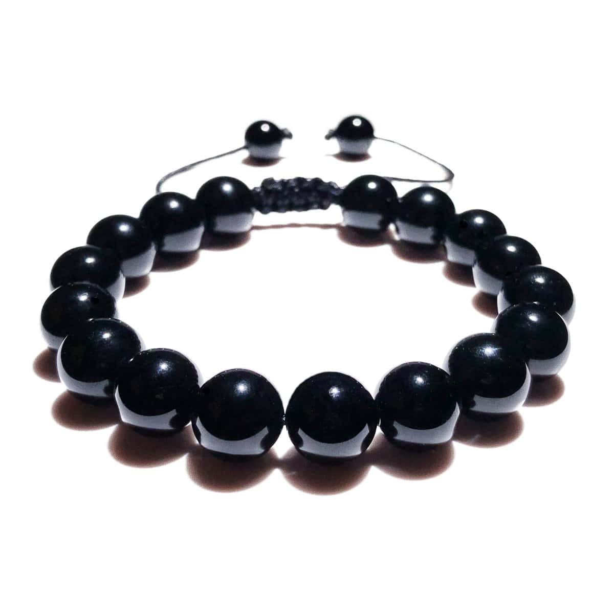 Horady Protection Bracelet Natural Black Onyx Bracelets for Men Women Chakra Energy Healing Protection Relieves Stress Anxiety Gift (10mm, Black Onyx)