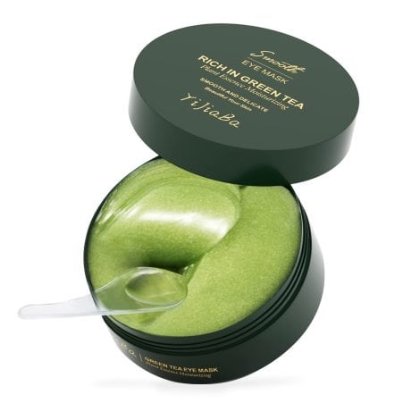 YiJiaBa Green Tea Eye Masks: Reduce Dark Circles, Puffiness, and Wrinkles with 30 Pairs of Hydrating Eye Patches for Women and Men.