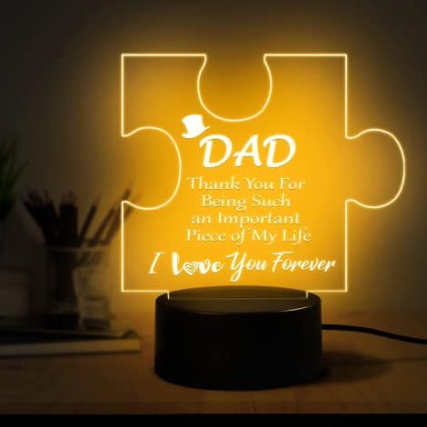 Dad’s Coldbling Engraved Night Light: Unique, acrylic, and perfect for Father’s Day, birthdays, Christmas gifts.