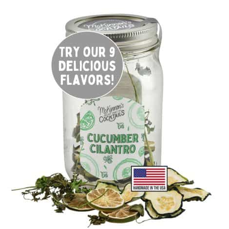 McKinnon’s Dehydrated Fruit and Herb Infusion Kit: DIY Mixology for 8-16 drinks using Mason Jars. (Cucumber Cilantro)