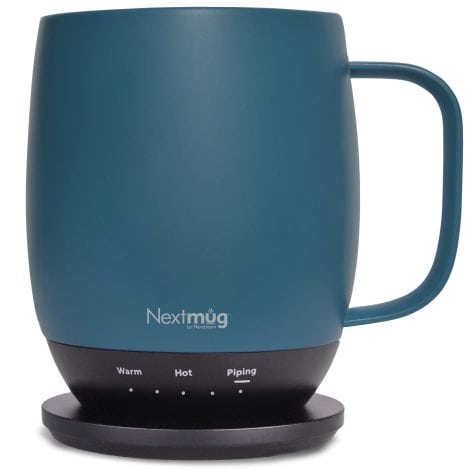 Nextmug – a self-heating coffee mug with temperature control that comes in Slate Blue, 14 oz.