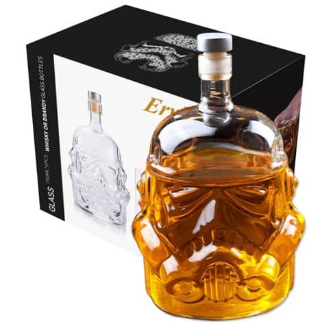 Unique see-through whiskey decanter flasks for brandy, scotch, vodka – the perfect gift for dad, husband, boyfriend.