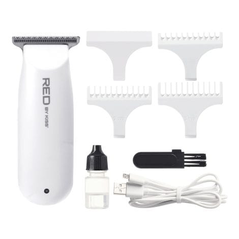 Red by Kiss Hair Clipper: Compact Cordless Trimmer, Durable Haircut Kit, Fast Charging USB-C Clippers for All Ages, Travel-Friendly