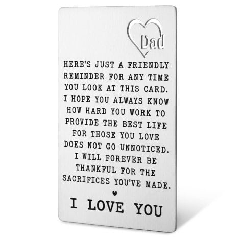 Engraved Wallet Insert for Dad – A thoughtful gift from daughter, son, or for special occasions.