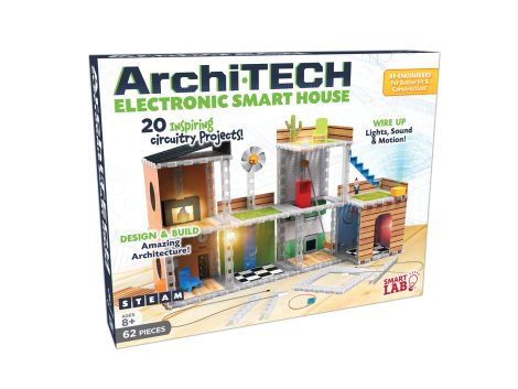 SmartLab Archi-TECH Electronic Smart House: Explore 40 interactive energy projects with 62 pieces in this Science Kit.