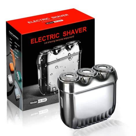 Compact, rechargeable and waterproof Men’s Travel Shaver – Ideal for on-the-go grooming, wet or dry shaving.