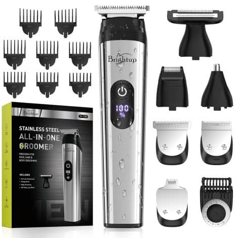 Brightup Men’s Beard Grooming Set – 22 Piece Kit for Hair, Face, Body – Perfect Gift, YH-7282