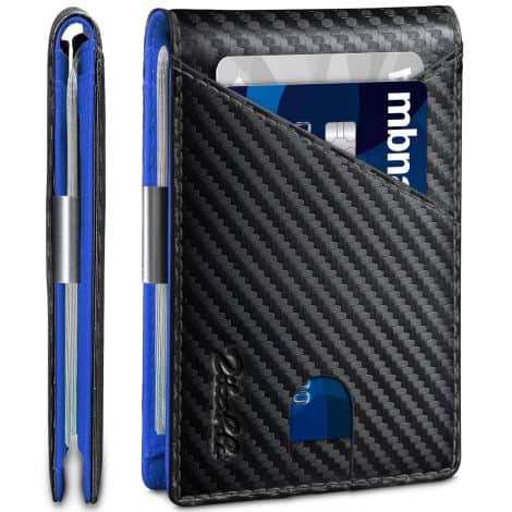 Zitahli Men’s Wallet – Slim Leather Money Clip with RFID Blocking, Minimalist Bifold Card Holder (Includes Gift Box)