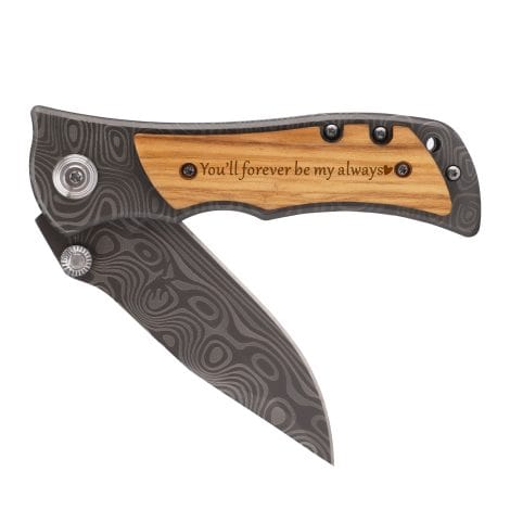 Engraved Pocket Knife for Men – Forever Yours – Ideal Gift for Boyfriend, Husband, Birthday or Anniversary.