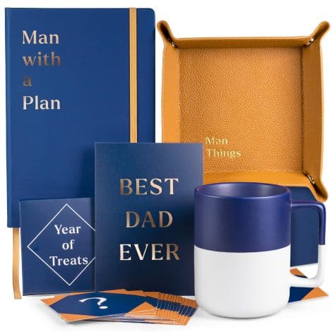 England’s Finest Presents: Ultimate Dad Gifts – Includes Mug, Notebook, Tray, and Card Game. Perfect for Birthdays or Holidays.