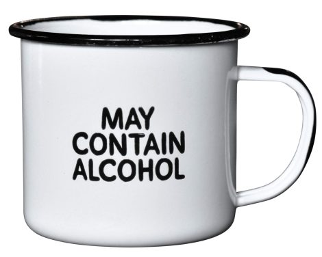 May have booze | Funny “Coffee” Cup | Sarcastic present for those who enjoy Vodka, Gin, Bourbon, Wine, and Beer | Perfect for office or camping | Ideal for Dads, Moms, Campers, Tailgaters, Drinkers, and Travelers