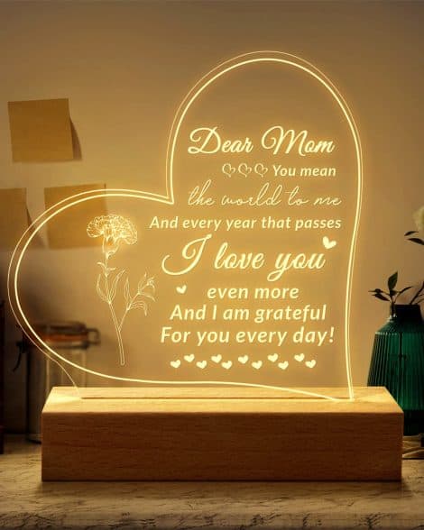 Customized Nightlight Gifts for Mom from Welsky – Perfect for Christmas, Thanksgiving, Mother’s Day, Birthdays, and Appreciation.