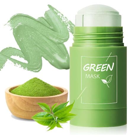 Green Tea Face Mask Stick, Deep Cleansing Solid Stick for Blackhead Removal, Moisturizing, Suitable for All Skin Types.