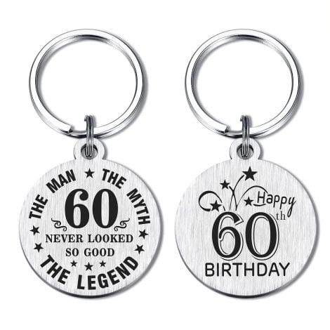 “Vintage Keychain for 60-Year-Old Male – Ideal 60th Birthday Gifts for Men – DEGASKEN”