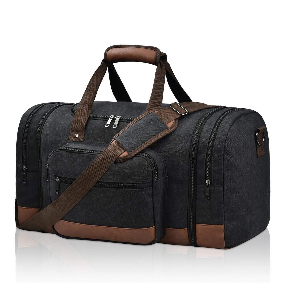 Duffle Bag for Travel,Carry on Bag Travel Bags for Men Canvas Duffel Bag Overnight Weekend Gym Bag Carry On Luggage Bags Black