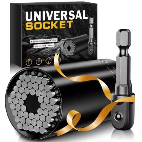 Wareon Ultimate Socket Tools – Perfect Gifts for Men: Stocking Stuffers, Cool Gadgets for Dad, with Power Drill Adapter.