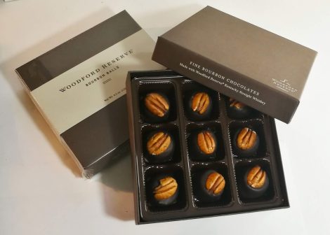 Woodford Reserve Bourbon Ball Gift Box, 9 candies, delightful for holiday gifting, a true American indulgence.