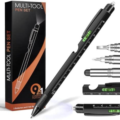 SAPGIF Men’s Gifts: Multitool Pen perfect for Dad, Boyfriend, Husband; ideal for Valentines, Christmas stocking.