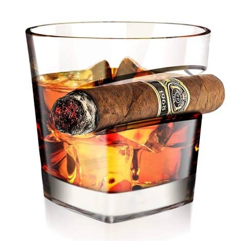 Kollea’s Perfect Gift Set for the Stylish Man: Cigar Whiskey Glass with Rest Holder. Ideal for Dad, Boyfriend, Husband! Perfect for Birthdays, Anniversaries, and Christmas.