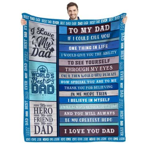 “Dad’s Delight: A Heartwarming Blanket for the Best Father, with Love from Son or Daughter.”