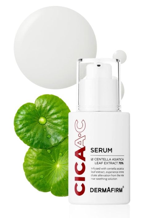 DERMAFIRM Cica AC Serum – Skin Brightening, Acne-fighting and Hydrating Serum with Niacinamide, Salicylic Acid, and Ferulic Acid. Ideal for all genders.