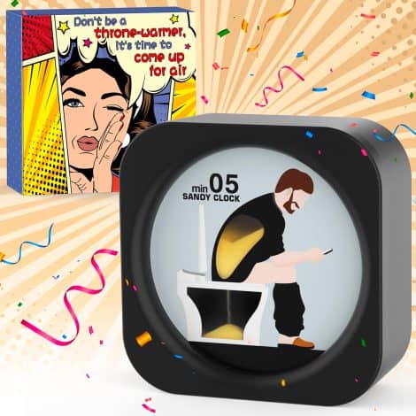 Funny Toilet Sand Timer – Hilarious gift for men, perfect as stocking stuffers or white elephant presents.