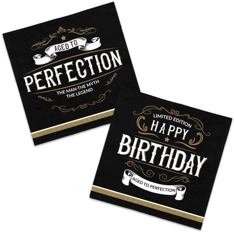 Gatherfun Birthday Party Supplies: Disposable, 3-ply Beverage Napkins perfect for your Happy Birthday celebration!