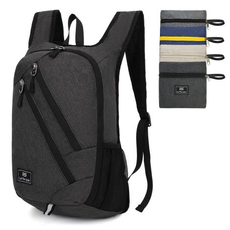 Black Brady: Ultra-Light Foldable Hiking Daypack, Small 15L Travel Backpack for Women and Men.