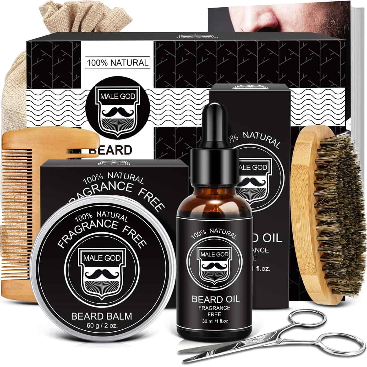 MALE GOD Valentines Day Gifts for Him, Beard Kit Gifts for Him, Boyfriend Valentines Day, Valentines Day Gifts for Husband Dad Son Fiance, Anniversary & Birthday Gifts for Men, Mens Valentines Gifts