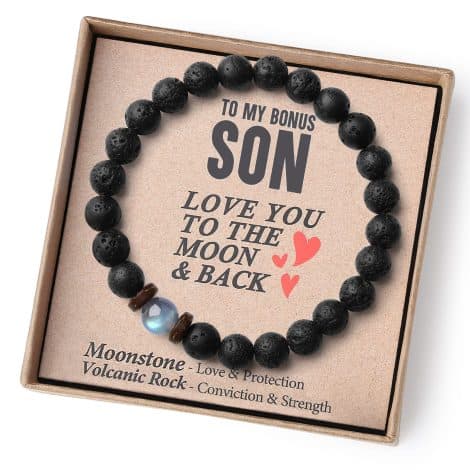 THEMEROL Extra Son Gifts: Bracelet for My Extra Son, Gift Ideas for Stepson, Teen Boys, 11-17 Yo, Graduation, Christmas.