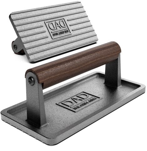 GALVANOX Soho Grill Set – Ultimate gift for Dad, includes a heavyweight BBQ press for perfect burgers.