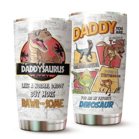 Kozmoz Inspire Gift Set: Dad’s Best Ever Tumbler – Perfect for Christmas, Birthdays – Ideal for Dad, Step Dad, New Dad.