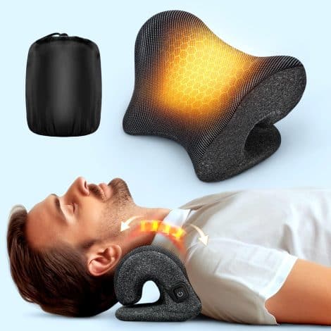 NeckEase: Advanced Neck Pain Relief Pillow with Heat, Magnetic Therapy, and Smart Control for TMJ and Migraine.