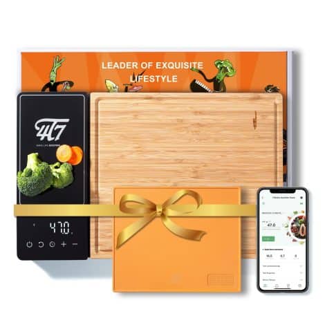 The Smart Food Prep Station: All-in-one meal prep system with cutting board set, calorie counter app, and health management features.