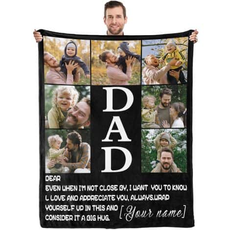 Customized Youltar Blanket – Perfect Birthday, Father’s Day, or Christmas Gift for the Best Dad Ever!