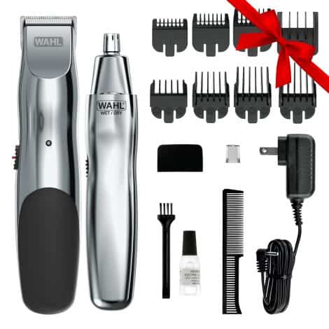 Wahl Groomsman Beard Trimmer Kit with Bonus Nose Trimmer, for grooming your beard, mustache, nose hair, and light detailing.