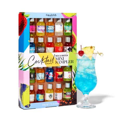 Sampler Pack of 20 Thoughtfully Cocktails, Alcohol-Free. Mix and match vegan and vegetarian tropical and classic flavors.