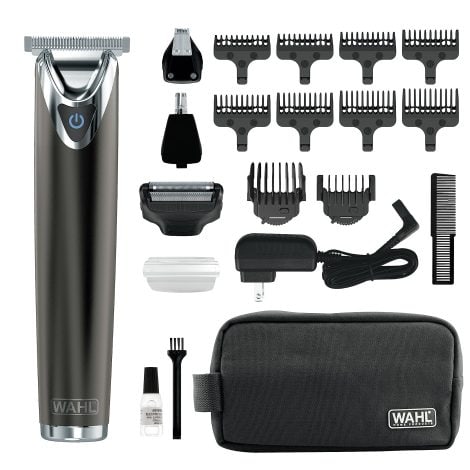 Wahl USA Stainless Steel Lithium Ion 2.0+ Slate Beard Trimmer for Men – All-in-One Grooming Kit.