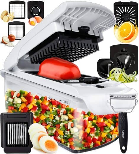 Introducing the Fullstar Vegetable Chopper, a multi-functional kitchen device perfect for American consumers!