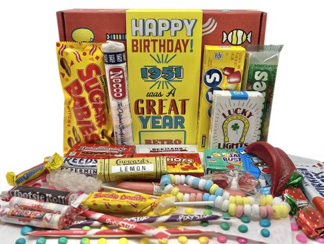 Vintage Candy Delight – 72nd Birthday Edition: Sweet childhood memories for the 1951-born American.