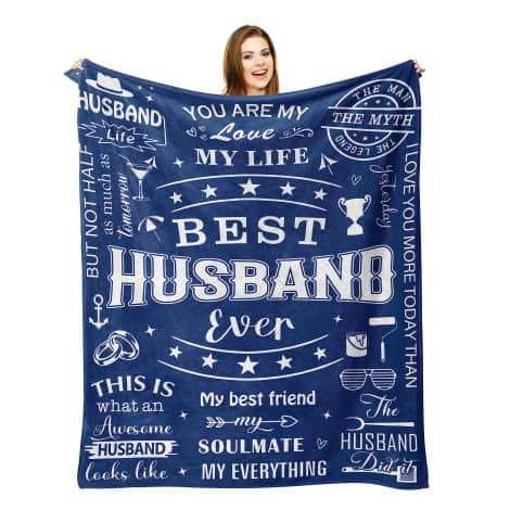 Ryubein Husband Gifts from Wife Blanket: Perfect Birthday, Anniversary or Wedding Gift for Him.