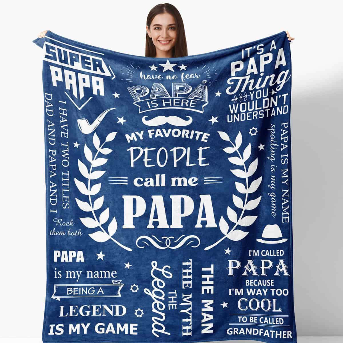 Henazin Grandpa Gifts, Gifts for Grandpa, Papa Gifts, Grandpa Blanket 50"X60", Best Grandpa Gifts, Grandfather Gift, Unique Gifts for Grandpa, Grandpa Birthday Gifts, Papa Gifts from Grandchildren